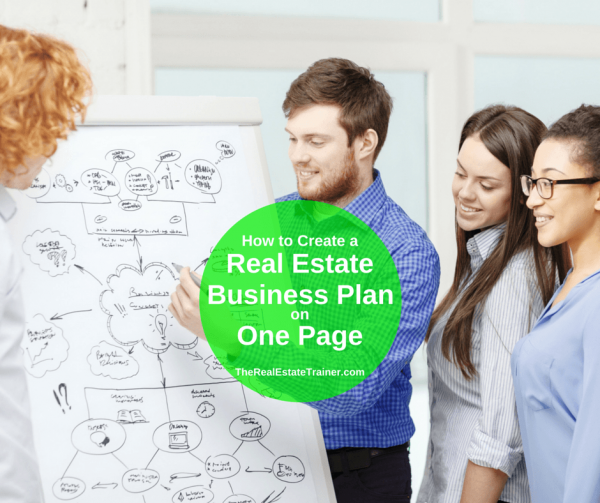 one page business plan for real estate agents