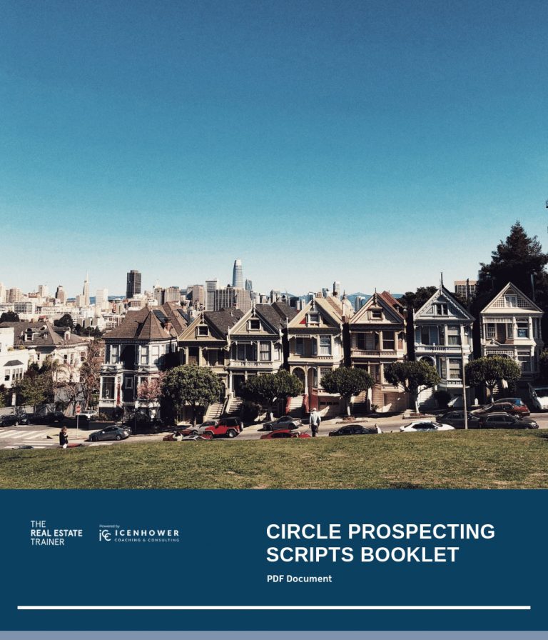 Product Circle Prospecting Scripts Booklet Real Estate Coaching Icenhower Coaching 9933