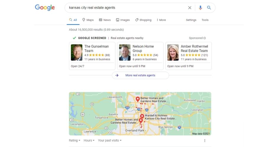 Google Local Services Ads for real estate agents
