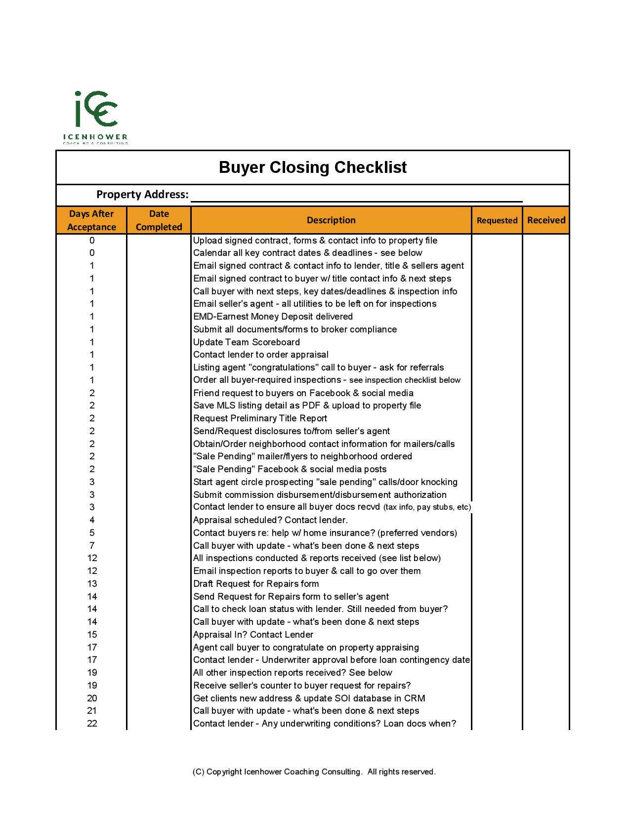 Product Transaction Coordinator Checklist PDF Real Estate Coaching