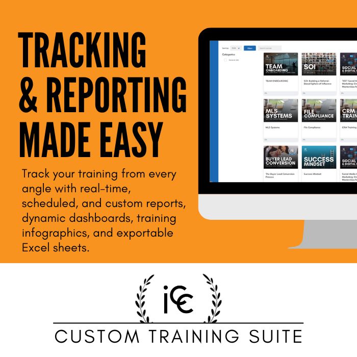 custom real estate training with accountability tracking and reporting