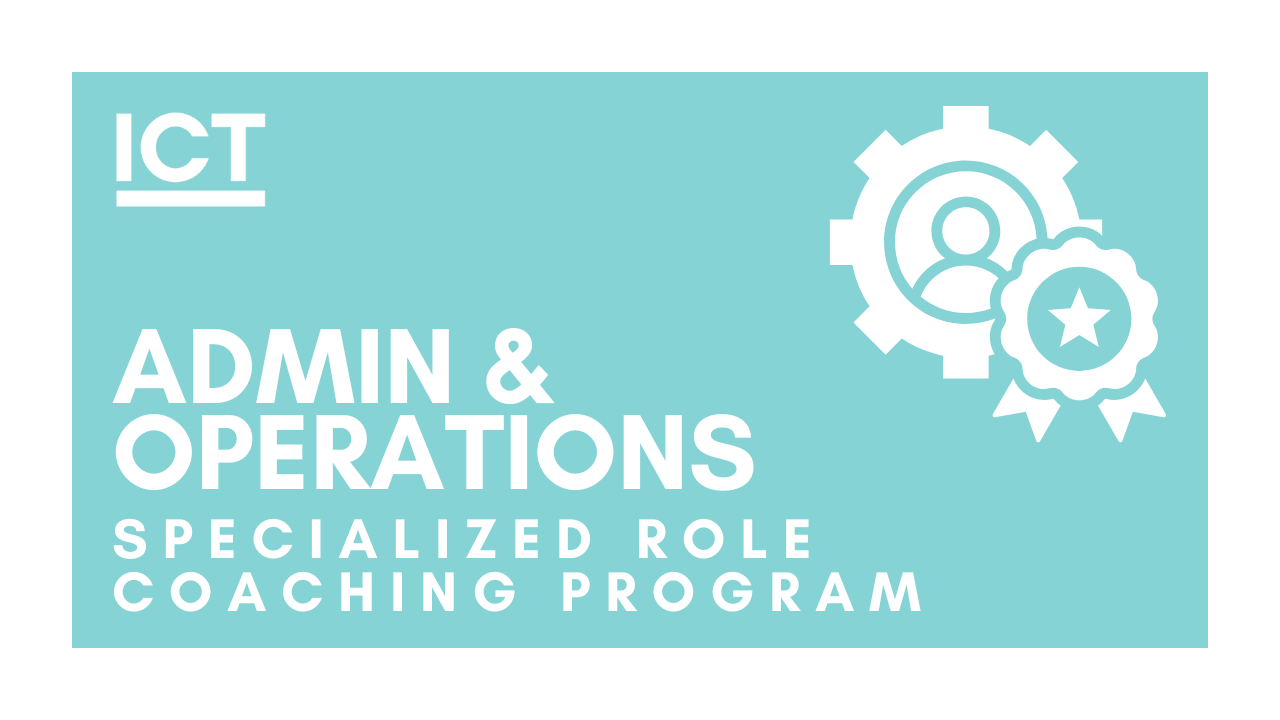 Admin & operations specialized role coaching program