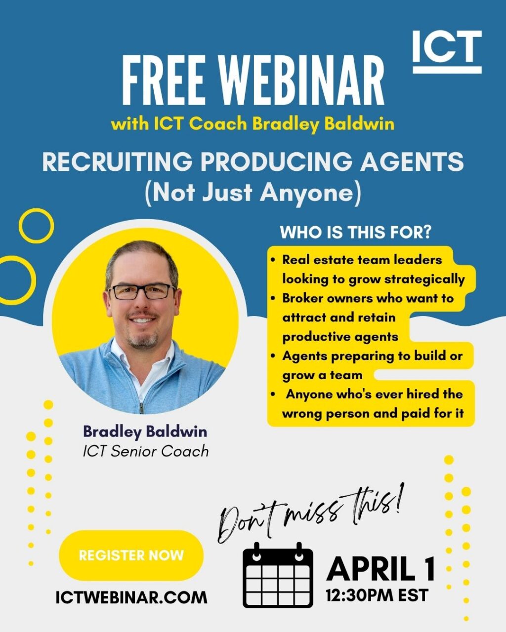 Social Media Graphic - Recruiting Producing Agents (Not Just Anyone) - Webinar (1)